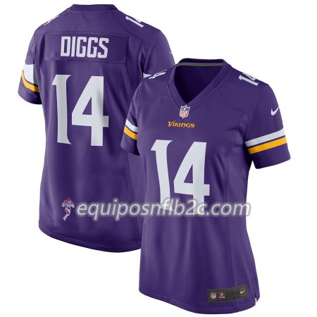 Camiseta Mujer NFL Minnesota Vikings Stefon Diggs 14 Nike Púrpura 